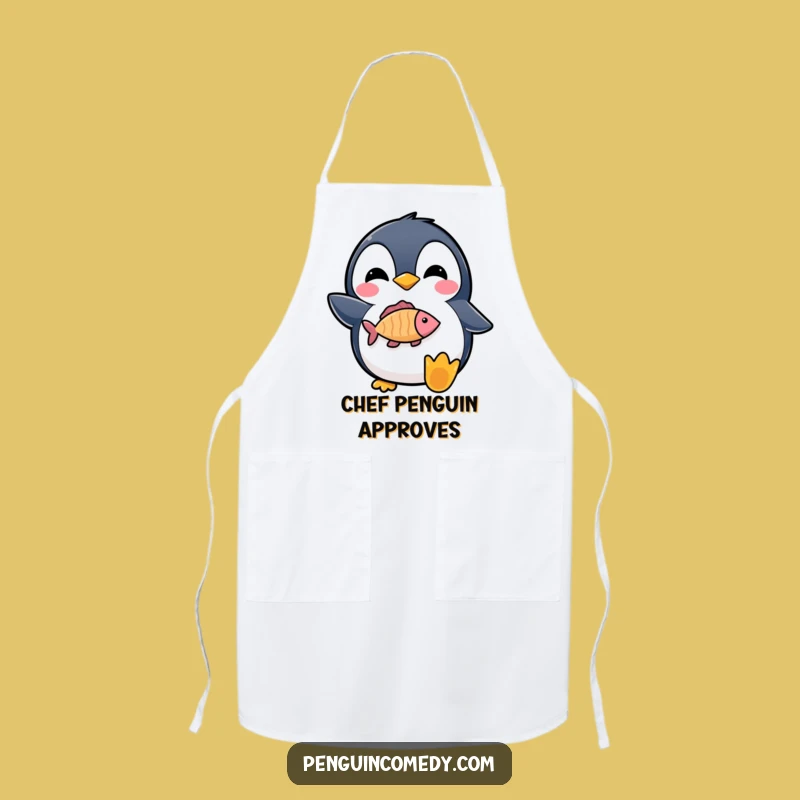 Funny Penguin Fish Apron: Cook with Pride & Kitchen Humor