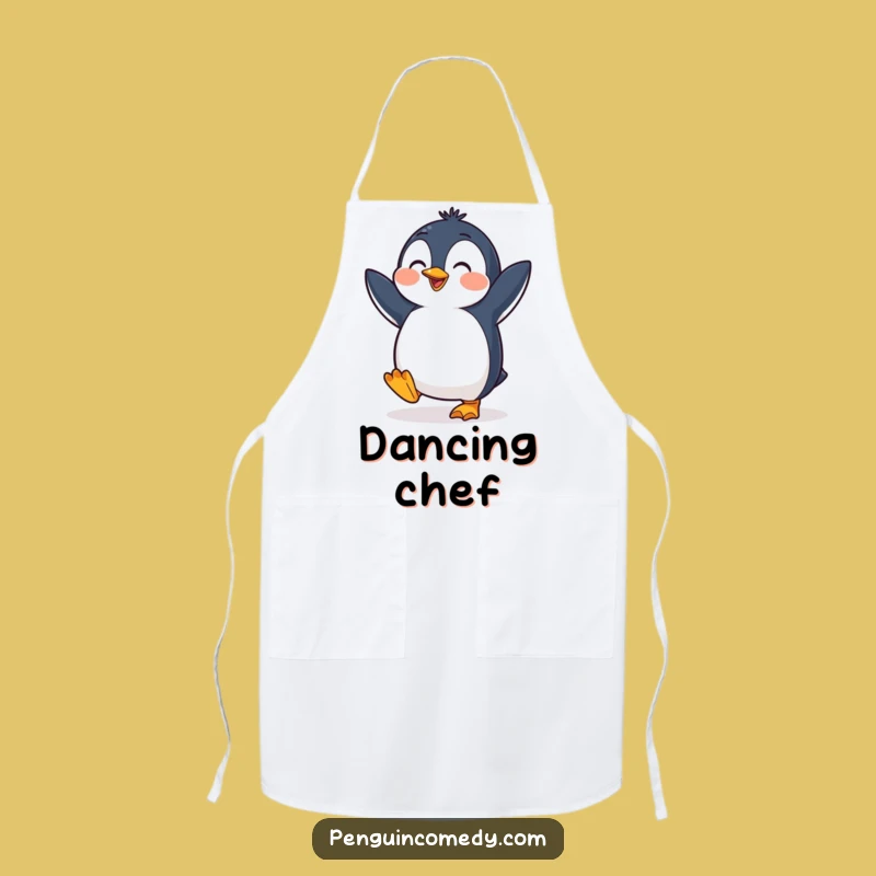 Funny Penguin Apron: Cheerful Cook, Fun Kitchen Gift for Bird Lovers