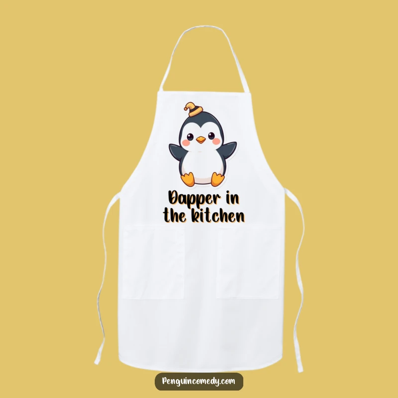 Funny Penguin Hat Apron: Cook with Style & Dapper Humor