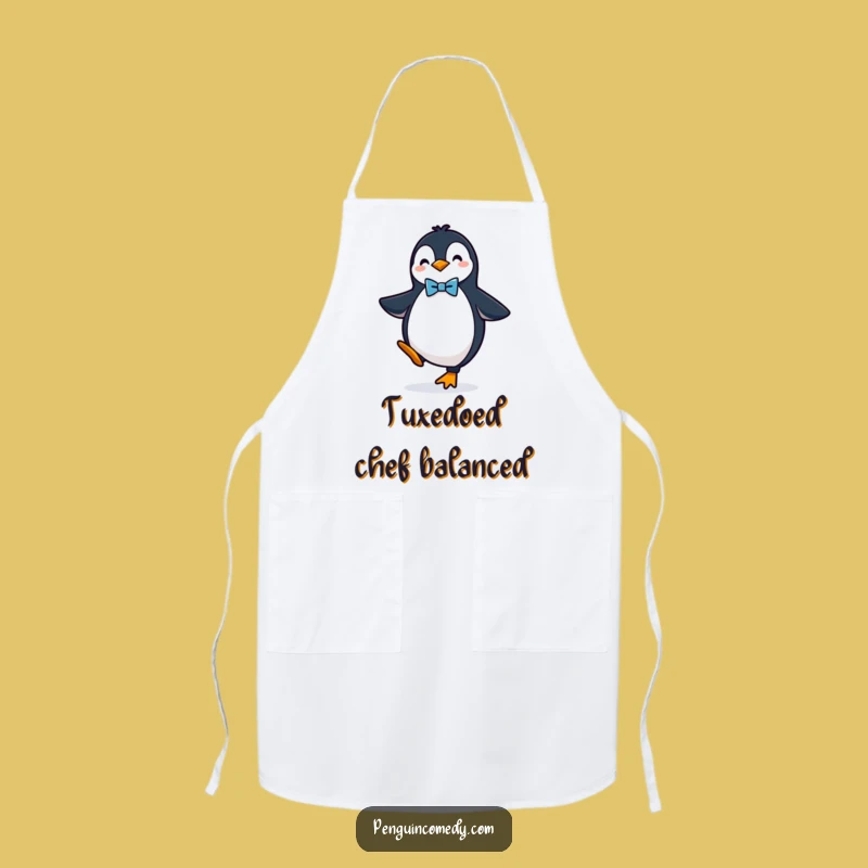 Funny Penguin Bow Tie Apron: Cook in Style!