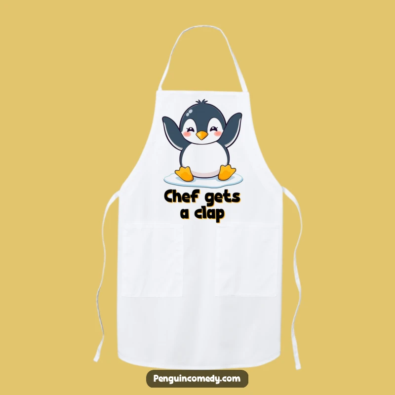 Funny Penguin Ice Clap Apron: Cook with Joy with This Hilarious Penguin