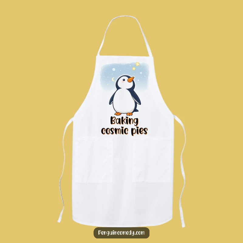 Funny Penguin Starry Night Apron - Culinary Cosmic Hilarious Gift
