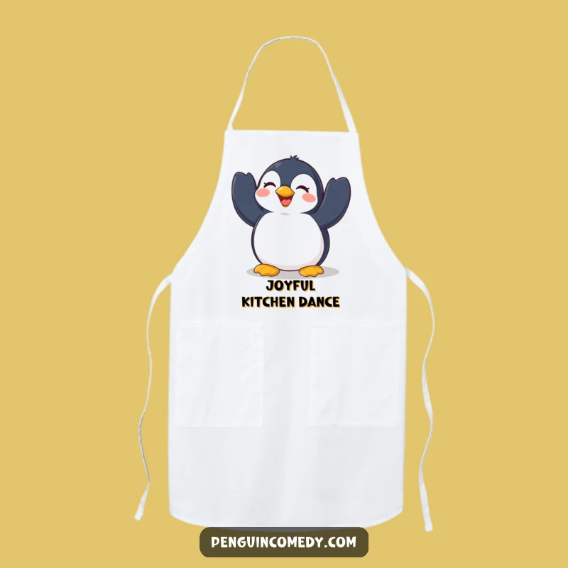 Funny Penguin Flap Apron: Cheerful Kitchen Style, Joyful Penguin Gift!