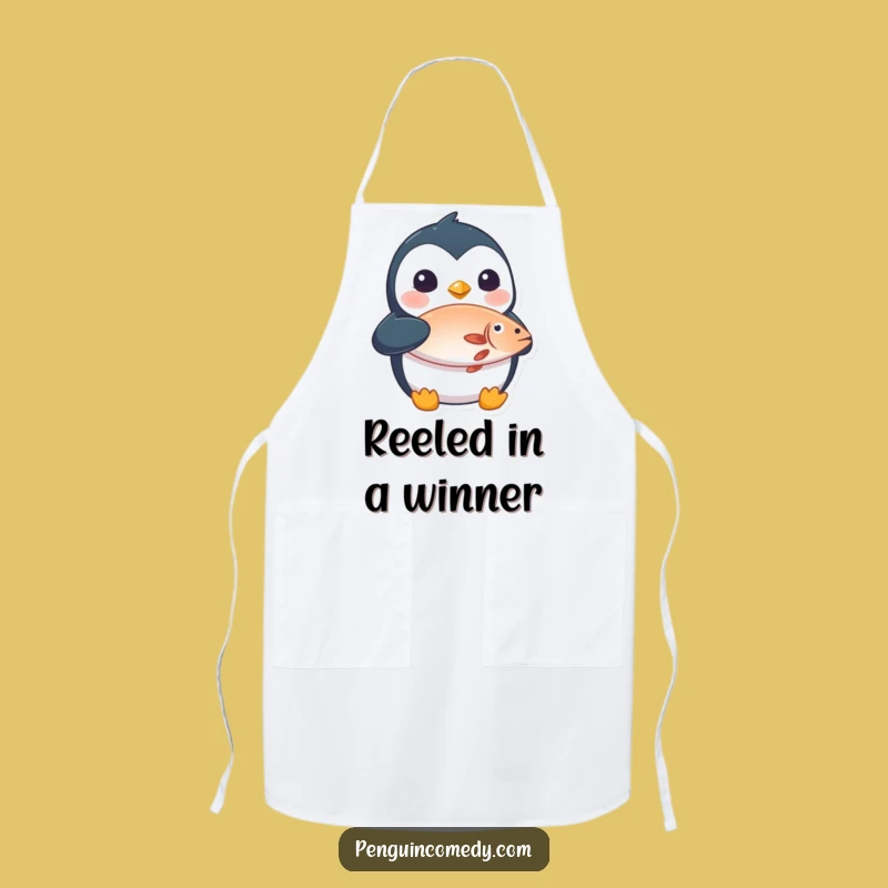 Funny Penguin Fish Apron: Cook with Comical Surprise!