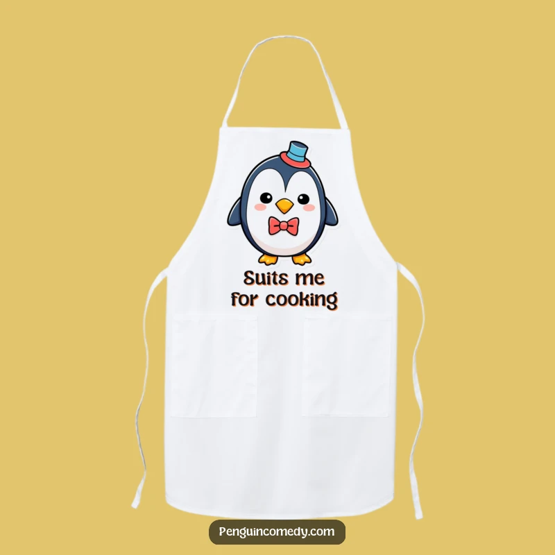 Funny Penguin Apron - Dapper Chef's Attire - Humorous Cooking Gift