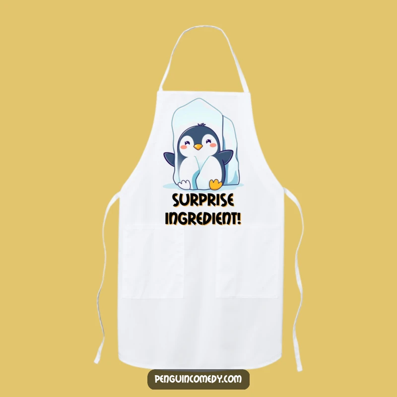 Funny Penguin Iceberg Apron: Kitchen Sneak, Perfect Chef's Gift!