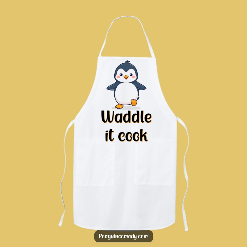 Funny Penguin Waddling Apron - Chef's Adorable Kitchen Wear