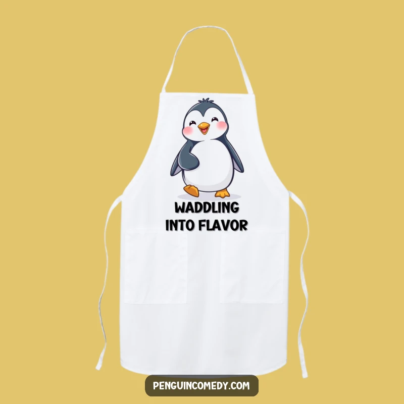 Funny Penguin Apron: Happy Waddling Cook, Perfect Funny Gift for Kitchen Fun!