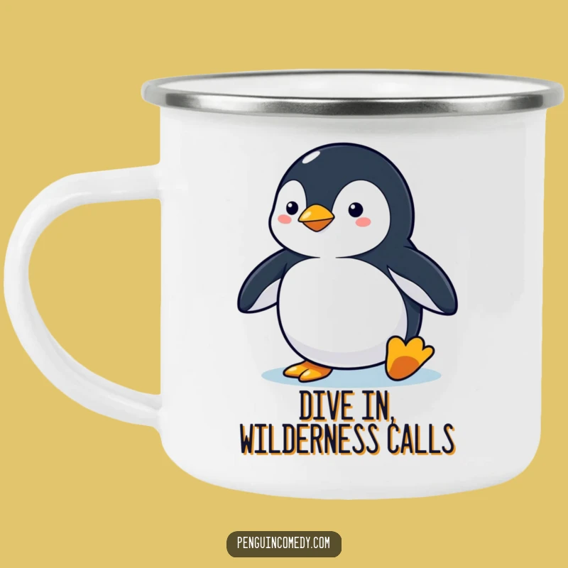 Funny Penguin Diving Camping Mug: Alert Action Drinkware, Perfect Funny Gift