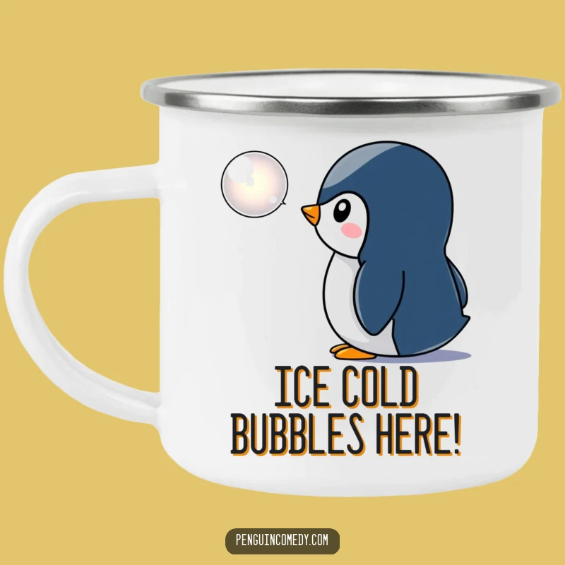 Funny Penguin Bubble Camping Mug: Your Adventure Companion for Humorous Outdoors