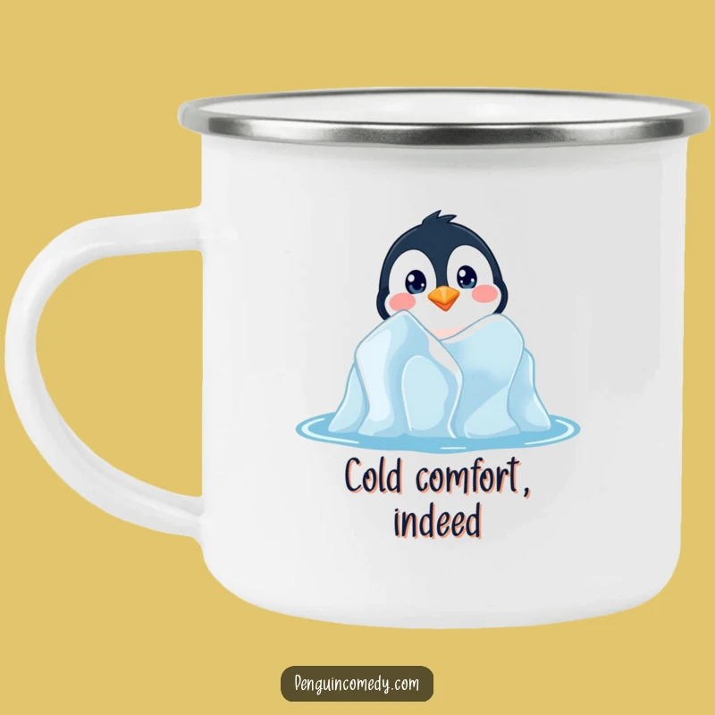 Funny Penguin Peeking Camping Mug - Outdoor Adventure Companion