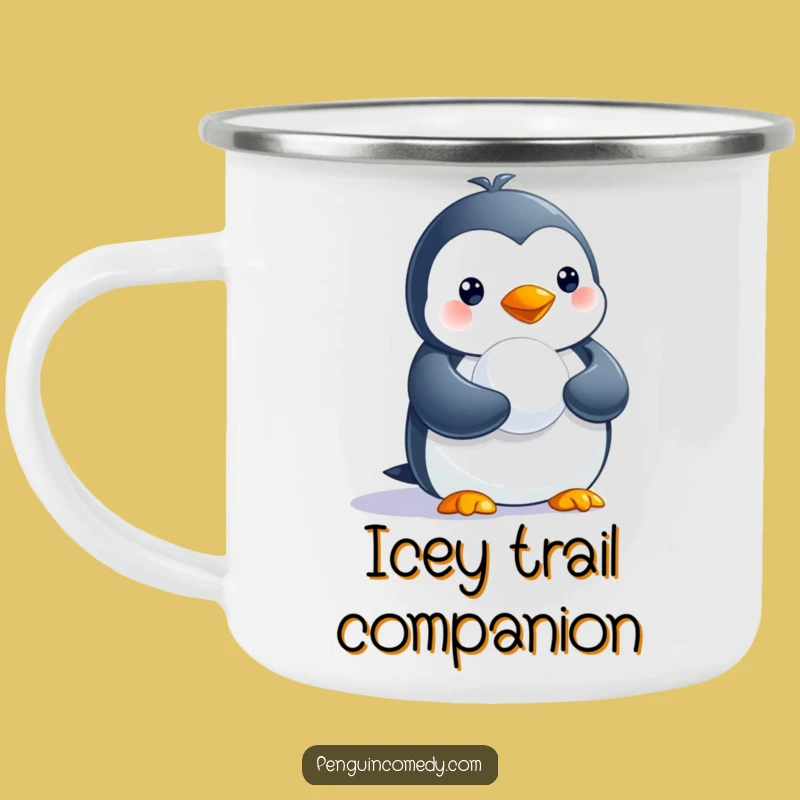 Funny Penguin Snowball Camping Mug - Hilarious Outdoor Adventure Gift