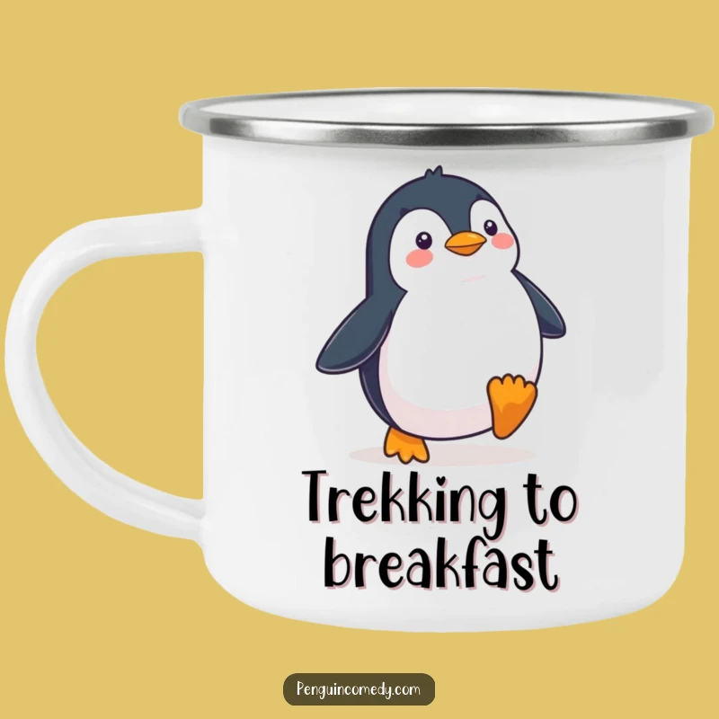 Funny Penguin Waddling Determinedly Camping Mug - Durable & Hilarious Goal-Getter Gear