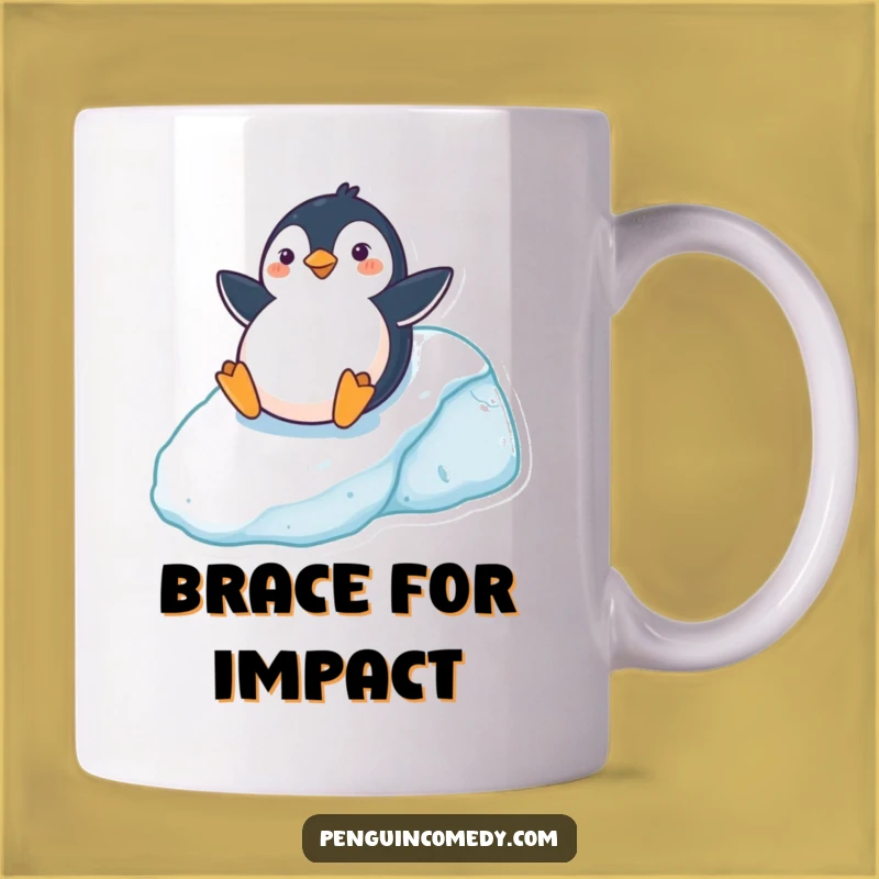 Funny Penguin Mug: Icy Hill Slide Joy, Perfect Funny Gift for Winter Fun