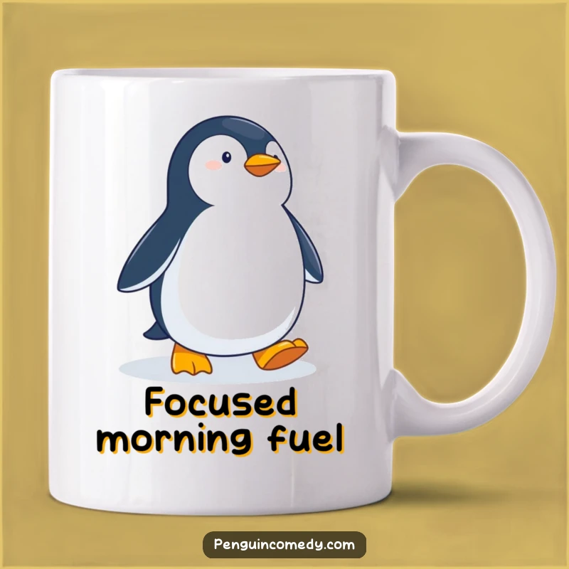 Funny Determined Penguin Mug: Waddle With Purpose for a Hilarious Gift