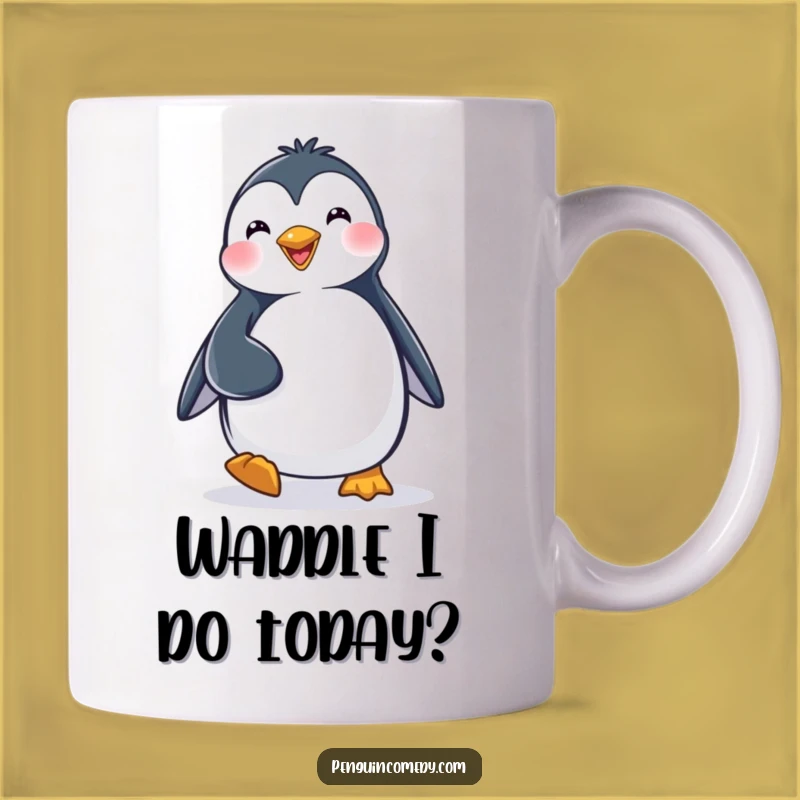 Funny Penguin Gift Mug: Happy Waddling Character, Perfect for Penguin Lovers!
