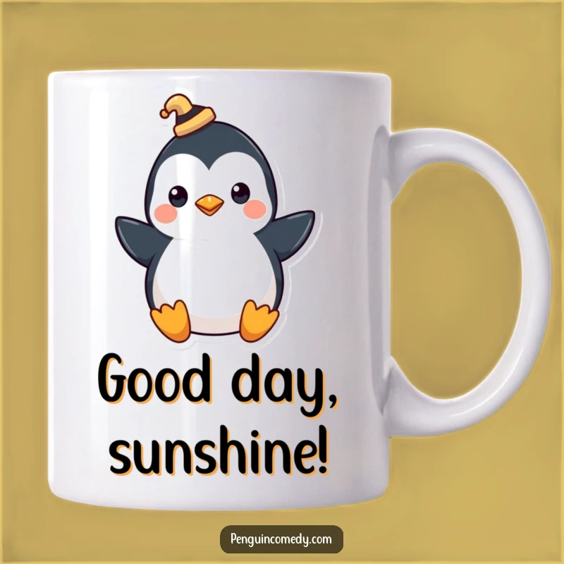 Funny Penguin Hat Mug: Dapper & Humorous Gentleman Penguin Gift