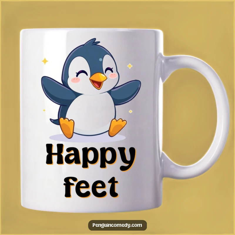Funny Penguin Dancing Mug - Hilarious Happy Feet Gift for Penguin Lovers