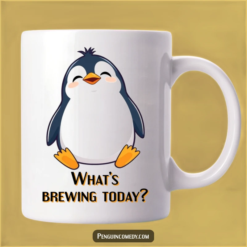Funny Giggling Penguin Mug: Curious & Comical Gift for Joyful Mornings