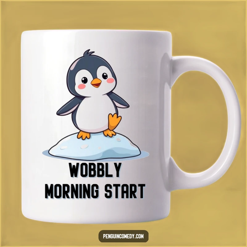 Funny Slipping Penguin Mug: Hilarious Wobble Gift for Penguin Lovers