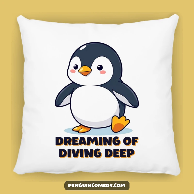 Funny Penguin Diving Pillow: Cozy Alert Comfort, Perfect Funny Gift