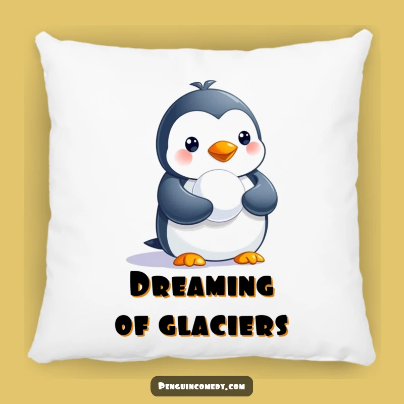 Funny Penguin Snowball Pillow - Cozy & Comical Home Decor Gift