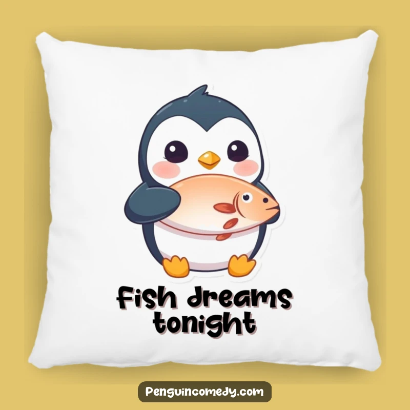 Funny Penguin Fish Pillow: Comfy and Hilarious Home Accent