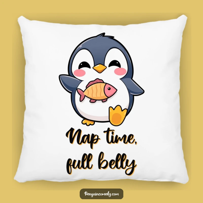 Funny Penguin Fish Pillow: Cozy Comfort with Proud Penguin Flair