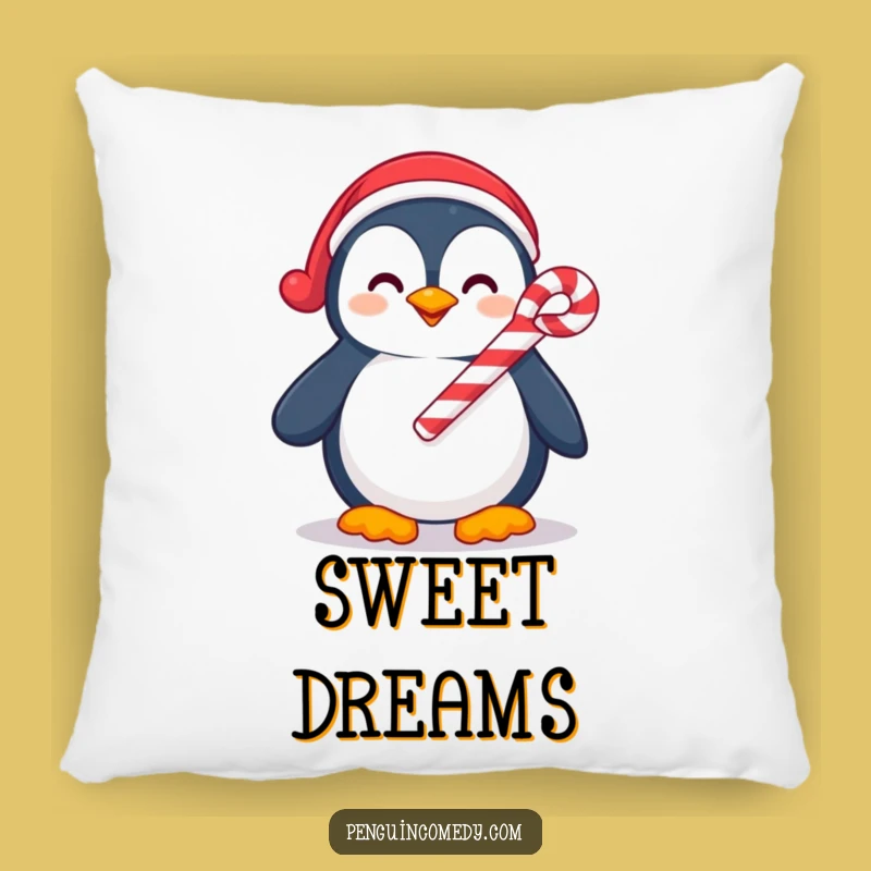 Funny Penguin Holiday Pillow - Cozy Accent with Festive Cheer