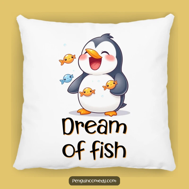 Funny Penguin Juggling Pillow - Soft Grinning Fish Decor Gift