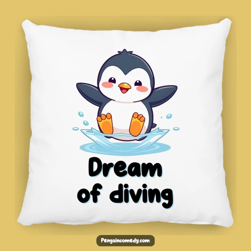 Funny Penguin Jumping Pillow - Soft Penguin Splash Decor Gift