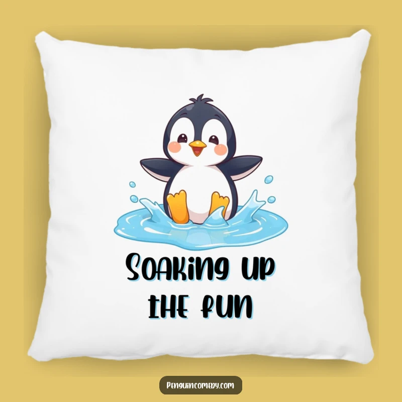 Funny Penguin Pillow: Playful Puddle Pal, Adorable Fun Funny Gift!