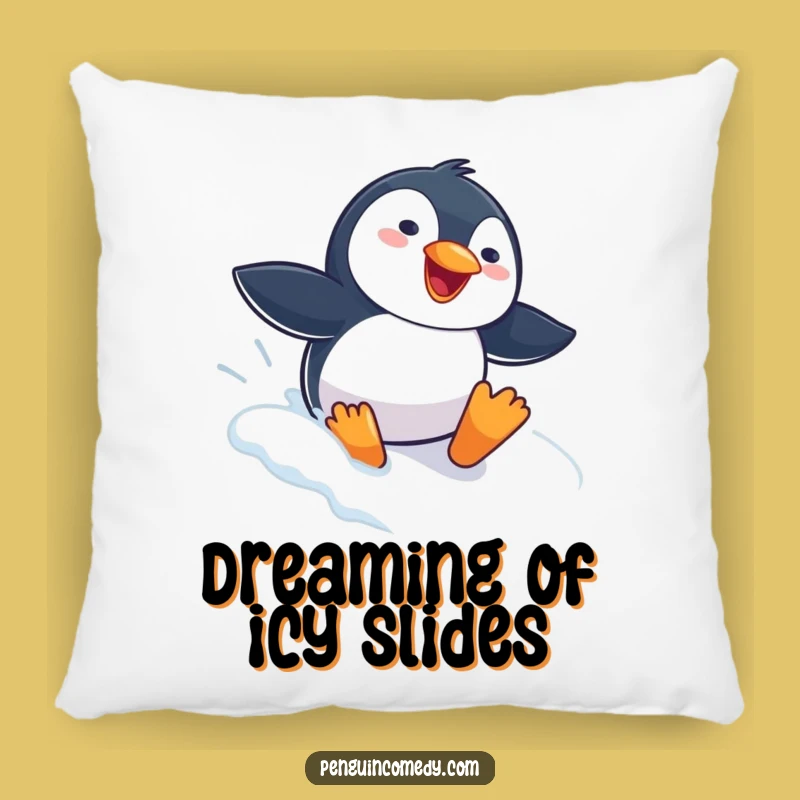 Funny Penguin Sliding Pillow: Comfy Cushion for Your Winter Wonderland Dreams