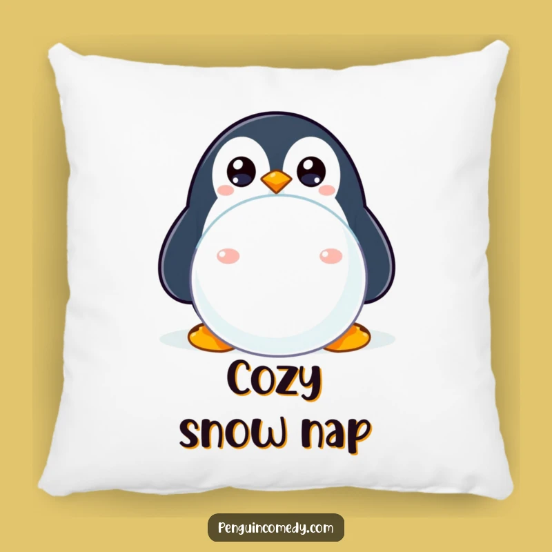 Funny Shy Penguin Pillow: Comforting Cuteness