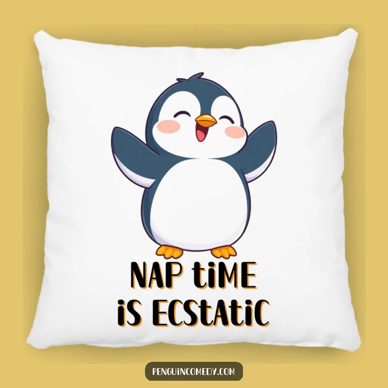 Funny Happy Penguin Flapping Pillow - Cozy Accent of Joy
