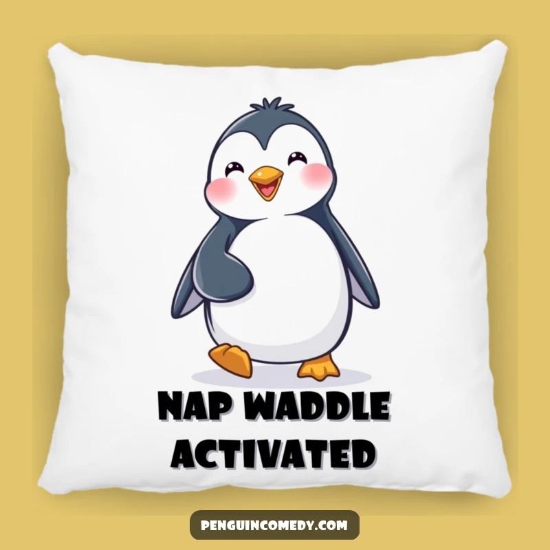Funny Penguin Pillow: Happy Waddling Character Comfort, Adorable Funny Gift!
