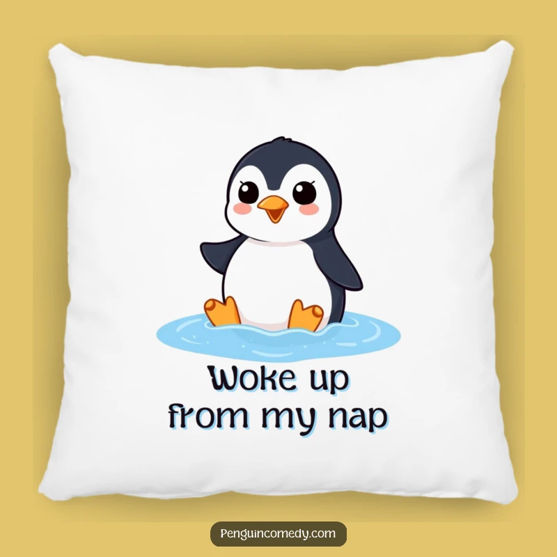 Funny Penguin Ocean Squawk Pillow: Cozy Eager Comfort, Perfect Funny Gift