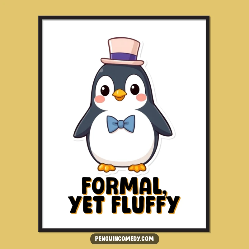 Funny Penguin Digital Art: Dapper Gent, Instant Classy Decor Funny Gift!