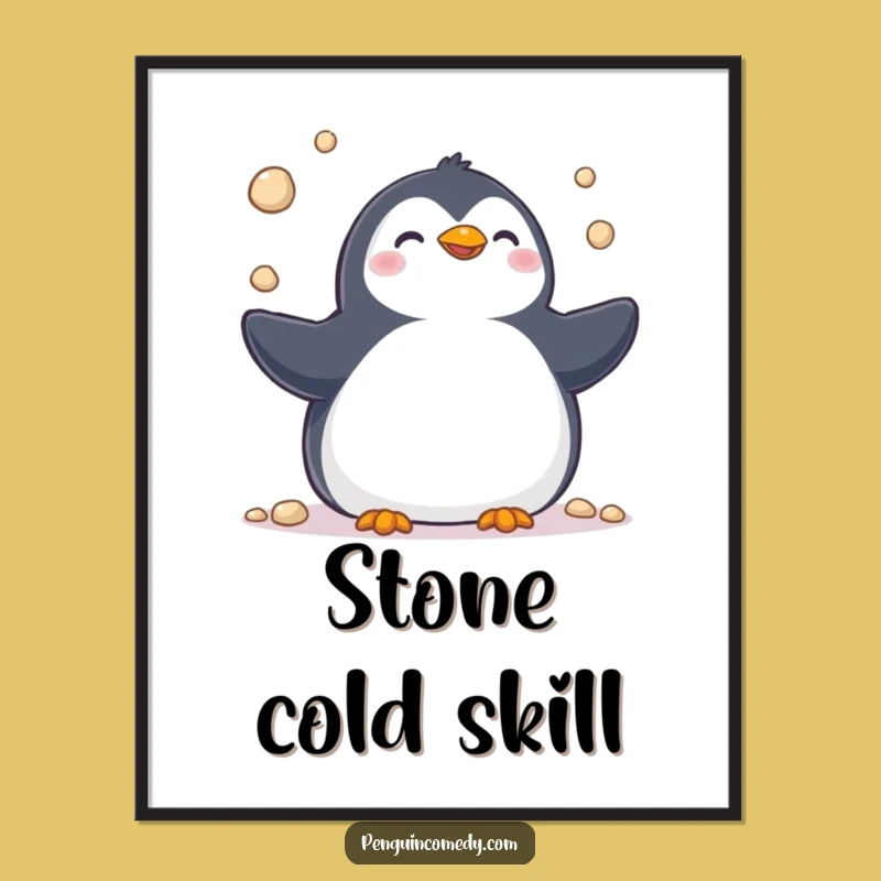 Funny Penguin Juggling Digital Art - Instant Hilarious Decor