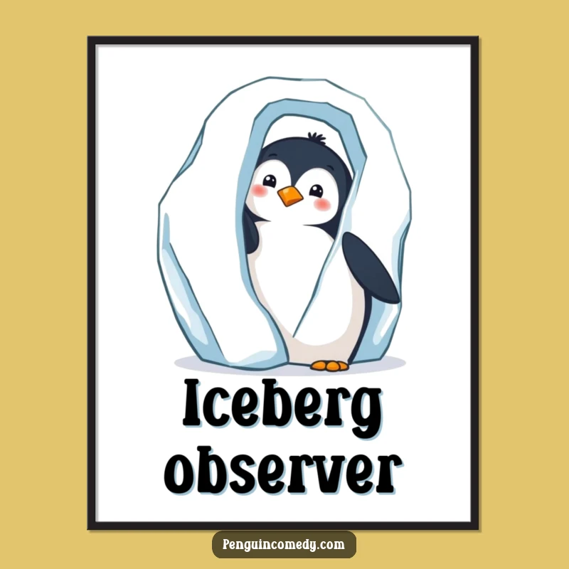 Funny Penguin Peek Digital Art - Instant Penguin Intrigue Gift