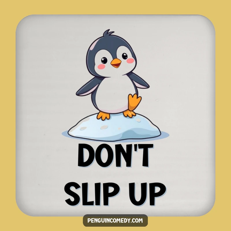 Funny Slipping Penguin Drink Coasters: Add Hilarious Wobbles to Your Table