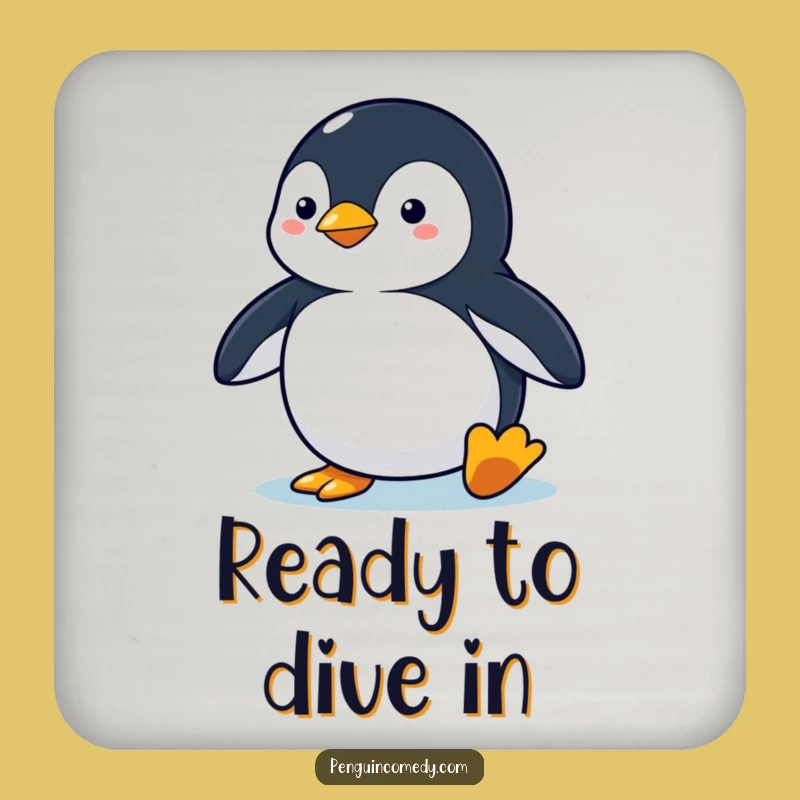 Funny Penguin Diving Coaster: Alert Action Decor, Perfect Funny Gift