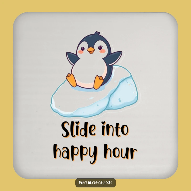 Funny Penguin Coaster: Icy Hill Style, Protect Surfaces