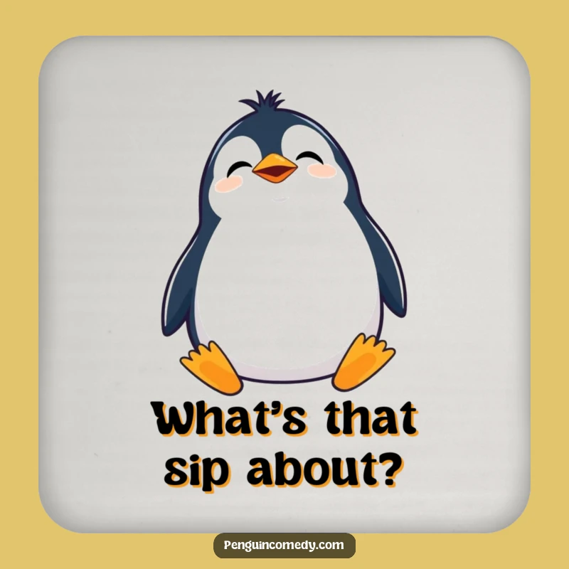 Funny Giggling Penguin Coasters: Protect Surfaces with Playful Charm