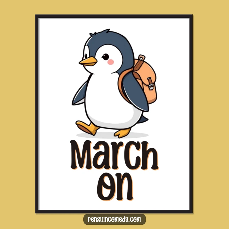 Funny Penguin Explorer Poster - Hilarious Wall Art for the Adventurous Soul