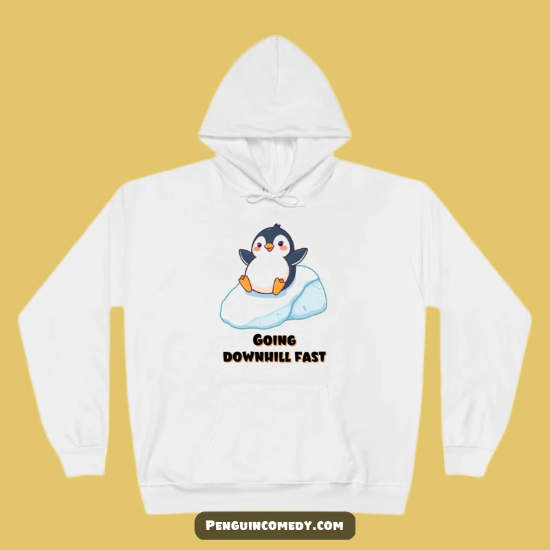 Cozy Funny Penguin Hoodie: Icy Hill Comfort, Ultimate Funny Gift