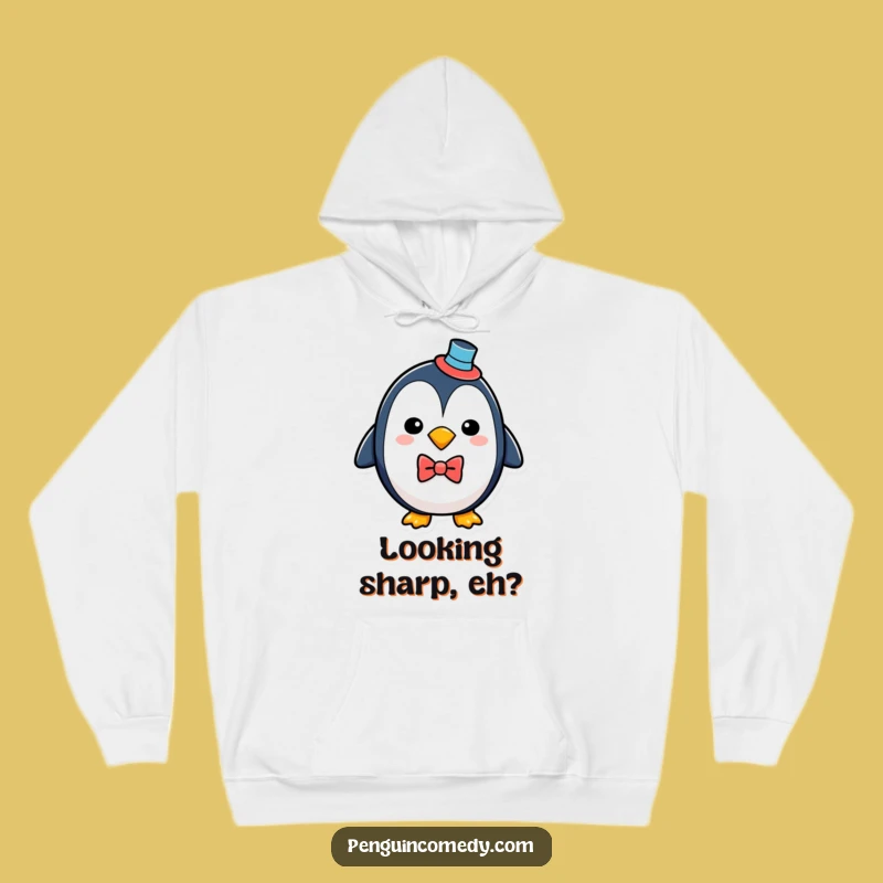 Cozy Funny Penguin Hoodie - Warm Dapper Bird Winter Gift Idea