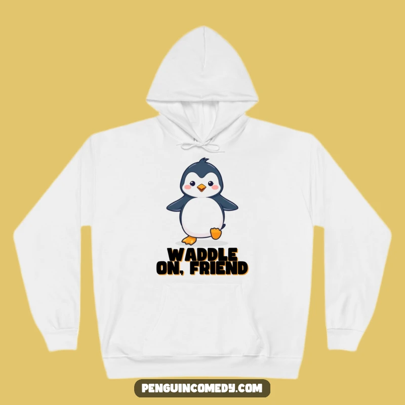 Cozy Funny Penguin Waddling Hoodie - Warm & Cute Comfort