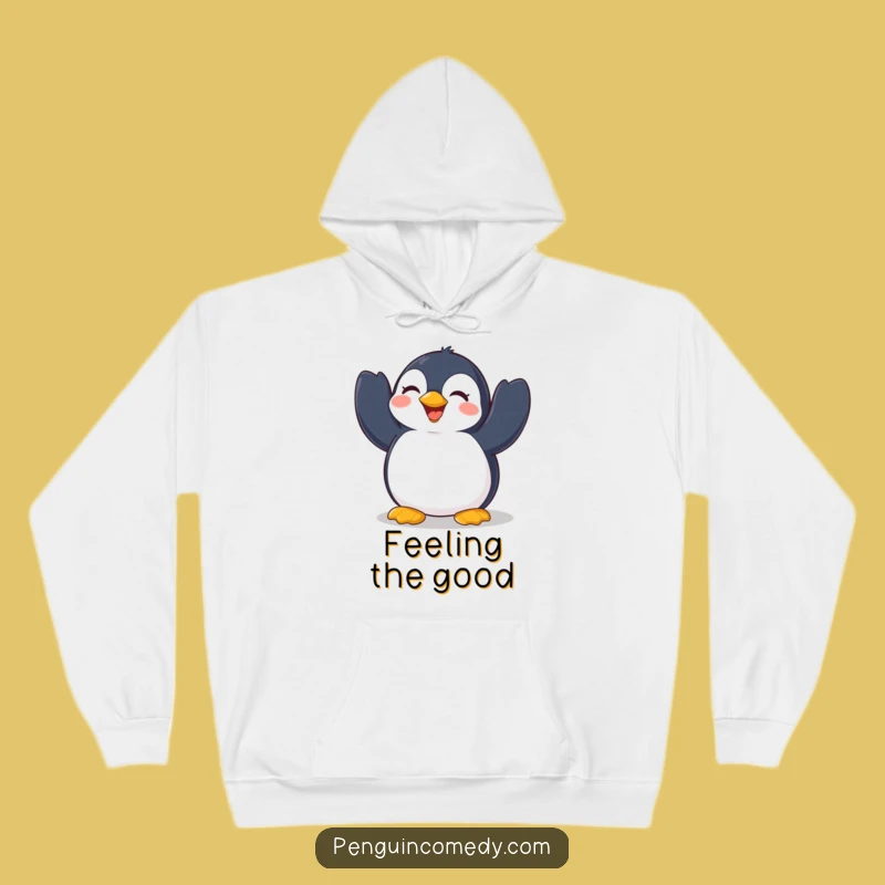 Funny Penguin Flap Hoodie: Cozy Delight, Cheerful Penguin Style, Perfect Gift!