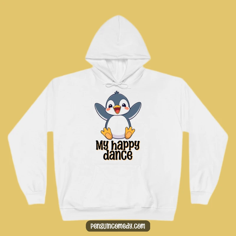 Funny Penguin Hoodie - Cozy Excited Flippers Flapping Primate